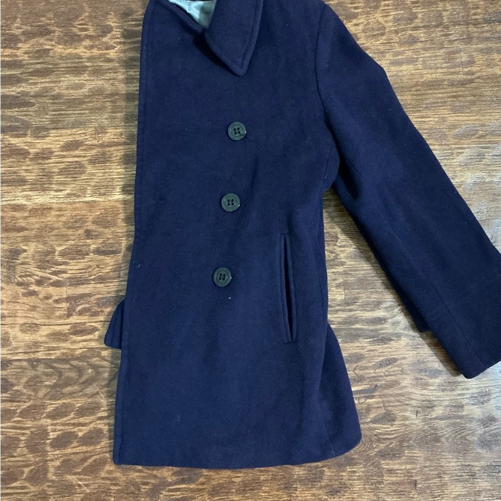 Calvin Klein Dark Blue Pea Coat - Picture 5 of 7